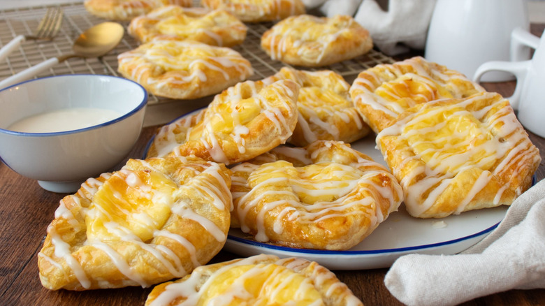 Cream cheese danishes on plate