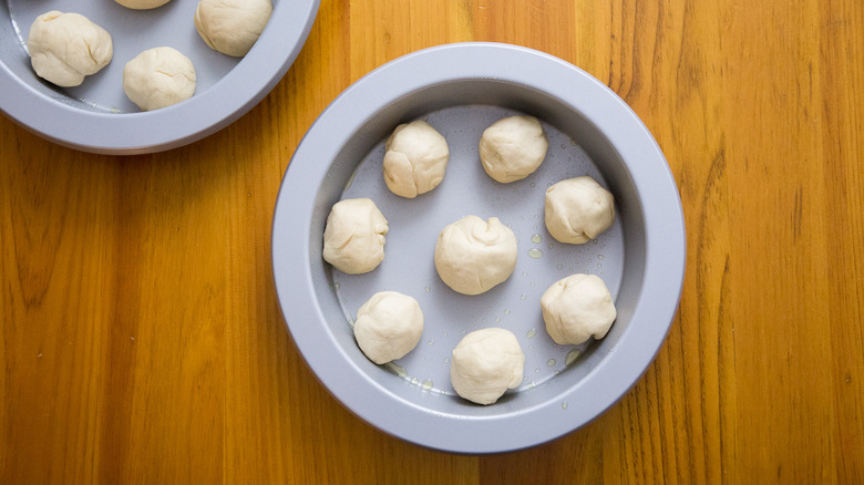 unrisen rolls in pan