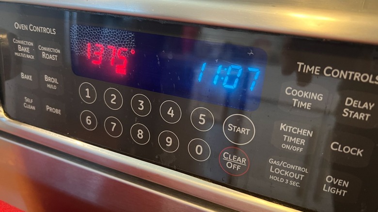 Oven control panel
