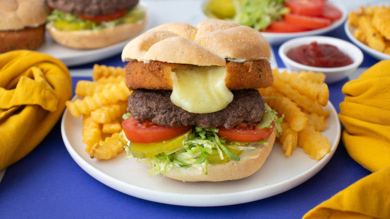 copycat Culver's Curderburger with fries