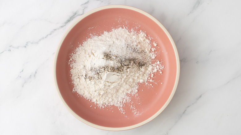 seasoned flour in bowl