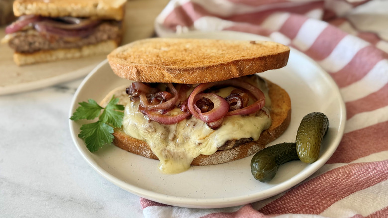 Copycat Culver's Wisconsin Swiss melt on plate