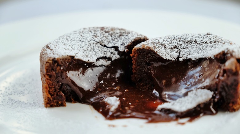 Copycat Domino's chocolate lava crunch cake on plate
