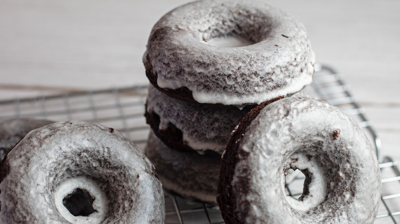 glazed donut on cooling rack