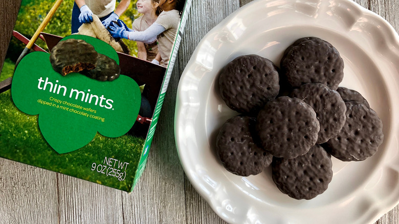 Girl Scout Thin Mint cookies