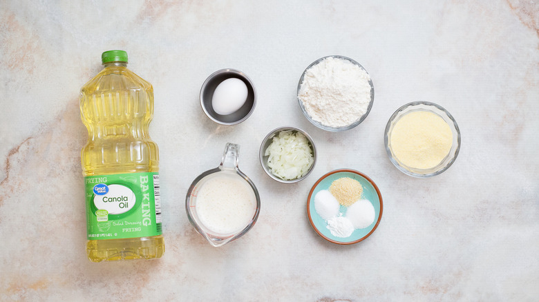 hush puppy ingredients on table