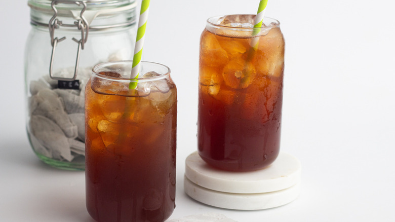 Copycat McDonald's sweet tea recipe in glass