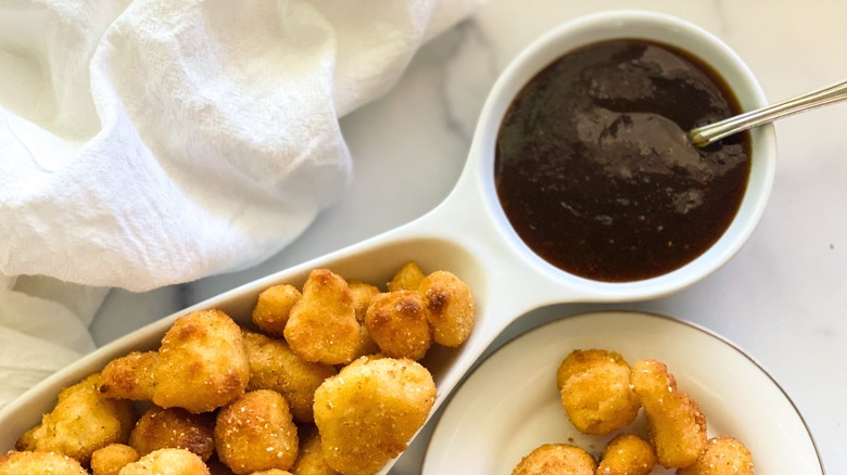 Copycat McDonald's Szechuan Sauce in a bowl with nuggets