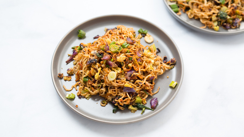 chili ramen served on table