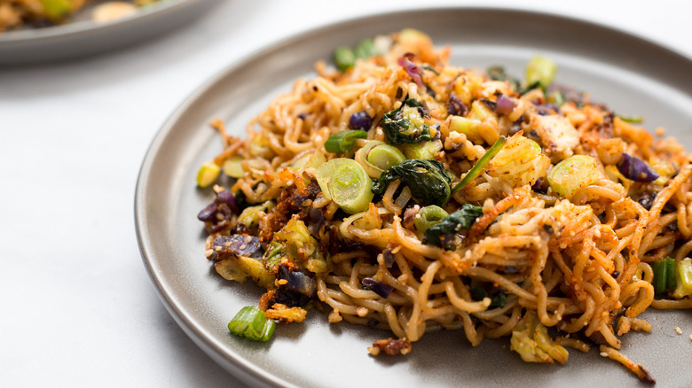 chili ramen served on table