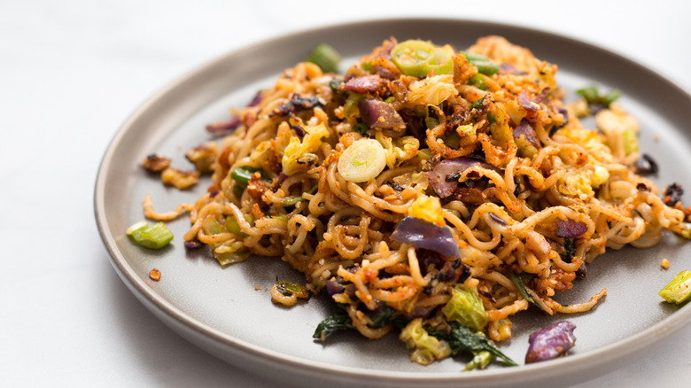 chili ramen served on table