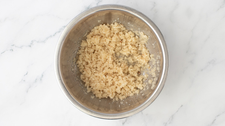 breadcrumbs in a metal bowl