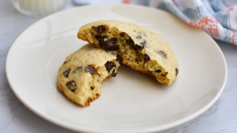 Panera copycat Chocolate chip muffie on plate