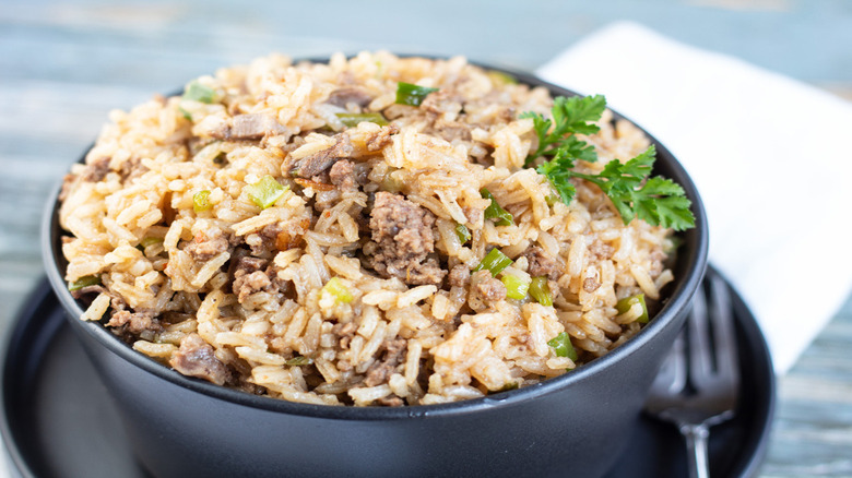 Cajun rice in bowl