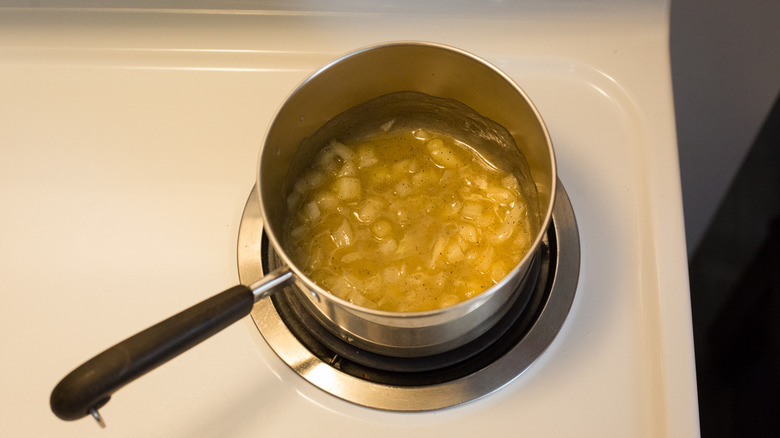 butter sauce in small saucepan