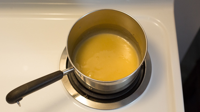 roux in small saucepan