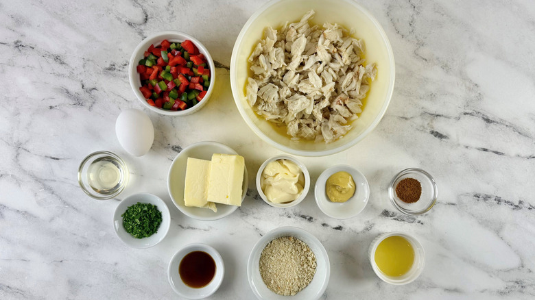 Ingredients for crab cakes