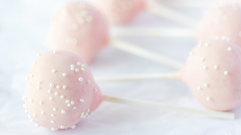 copycat Starbucks cake pops on display