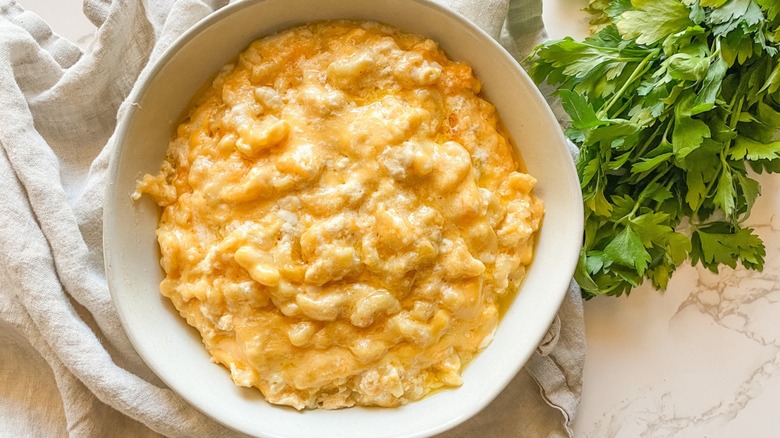 Bowl of macaroni and cheese