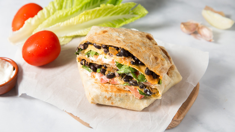 bean Crunchwraps arranged on table