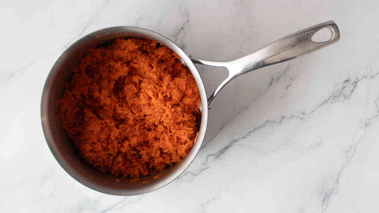 orange-colored cooked rice