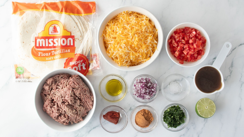 Ingredients for Taco Bell Meximelts