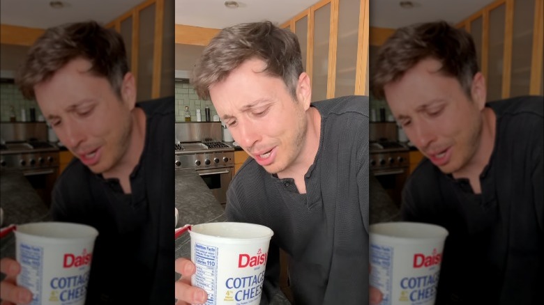 Corey B making cottage cheese ice cream