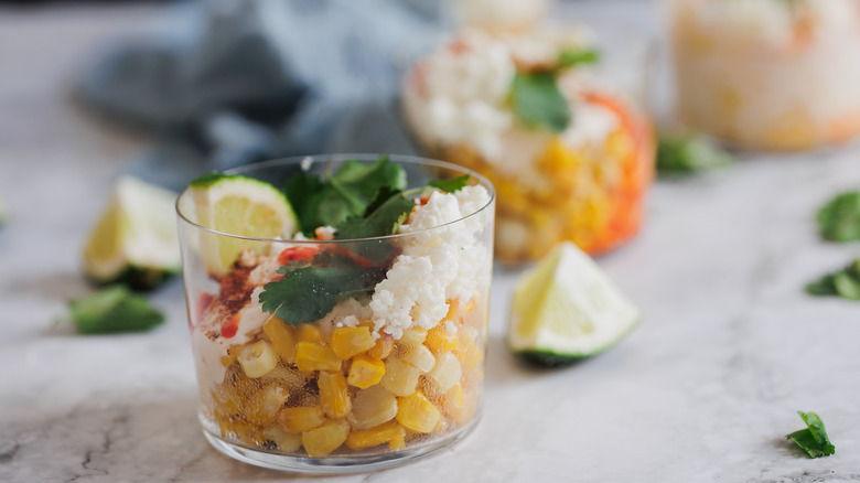 corn in cup with toppings