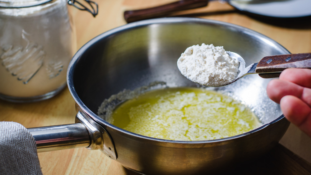 A flour roux with butter