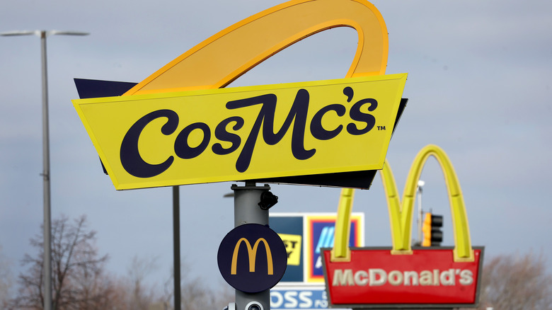 CosMc's sign with McDonald's sign behind