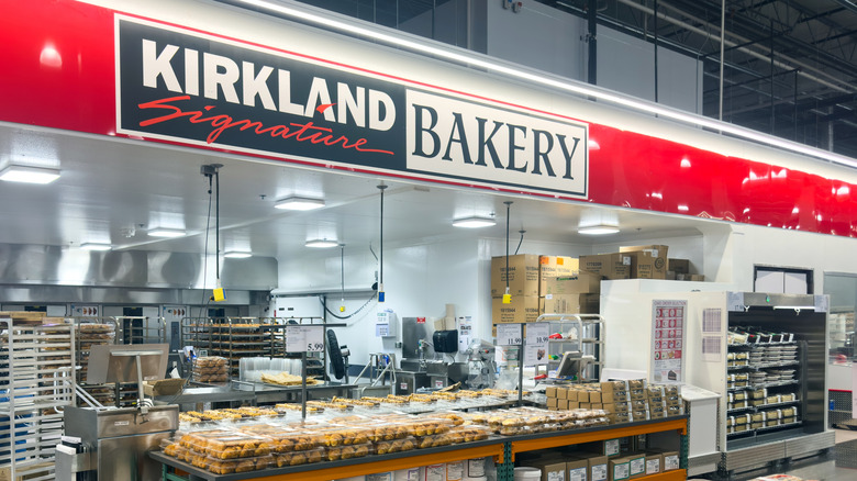 Costco Kirkland Bakery with boxes of pastry