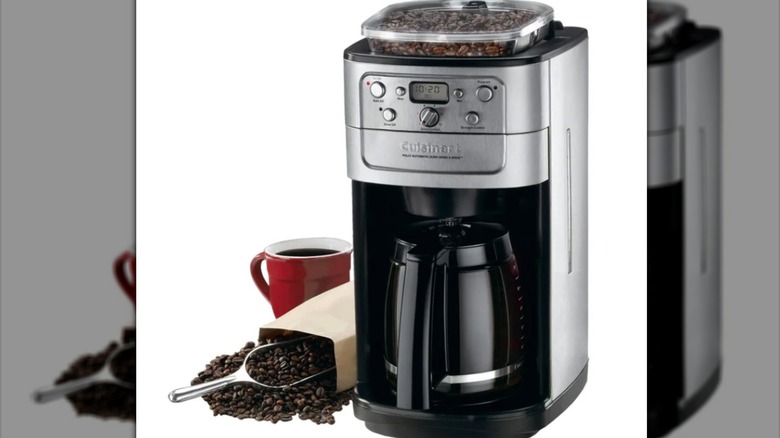 Grind and brew coffee maker with whole beans
