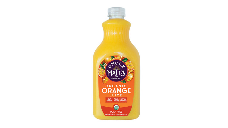 Uncle Matt's organic orange juice different flavors