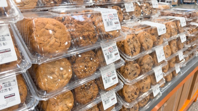 Costco bakery cookies on display