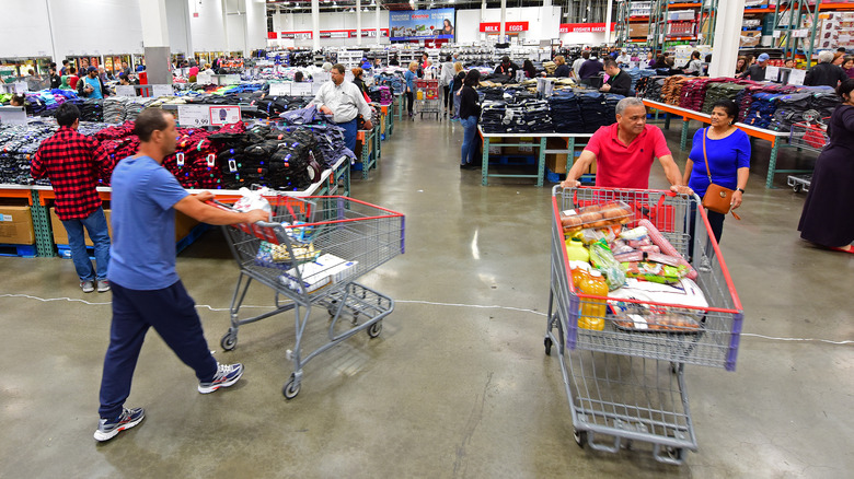 Costco shoppers in store