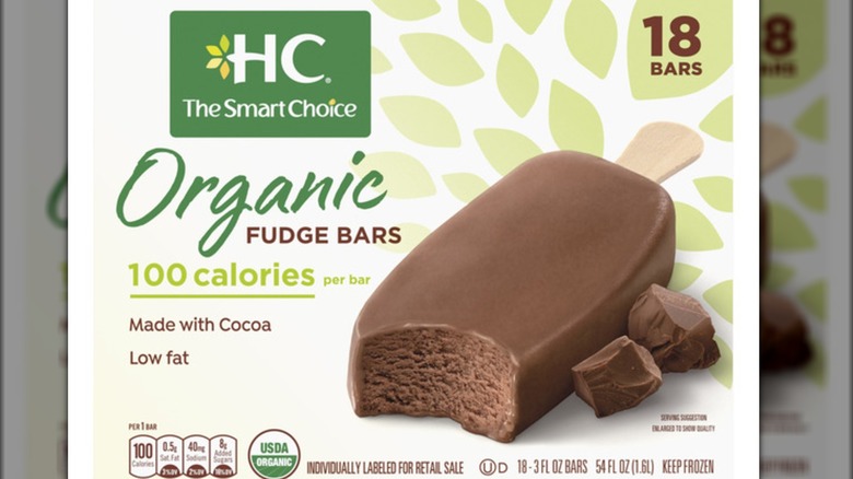 A box of Healthy Choice organic fudge bars