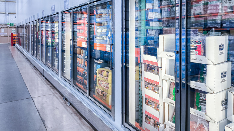 Costco frozen food section with various prices listed