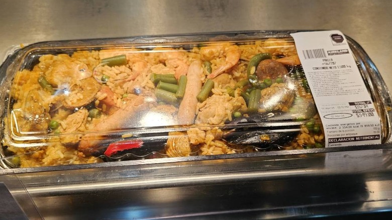 Paella mixto from Mexico City Costco.