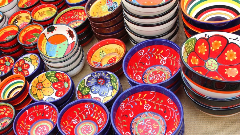 colorful bowls stacked