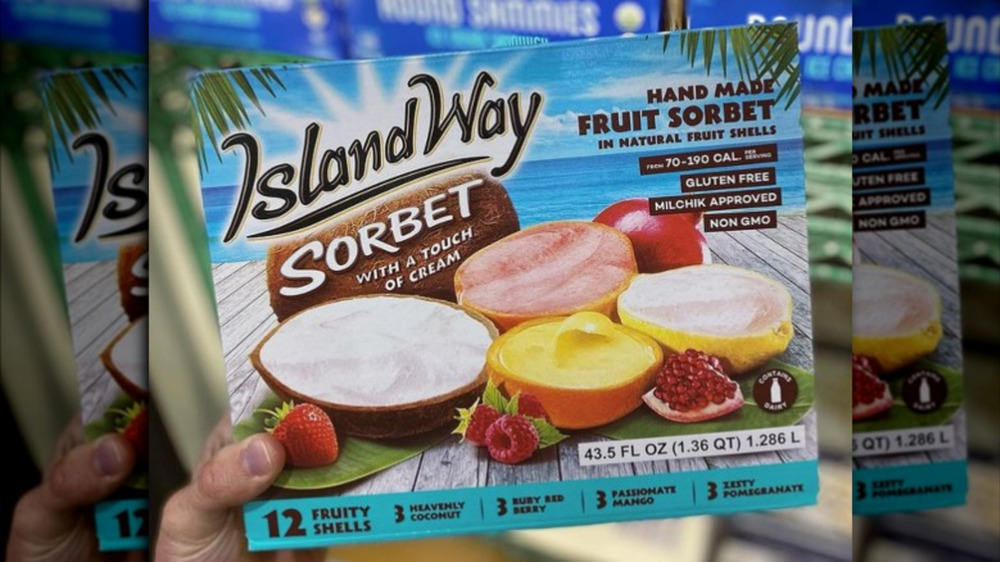 Box of Costco's Island Way Sorbet