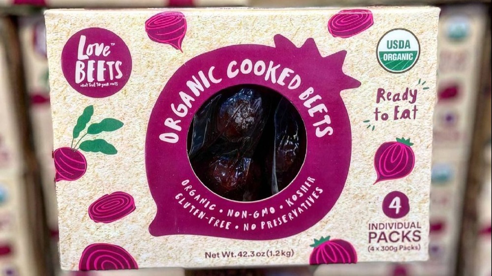 Pack of Costco's organic pre-cooked beets