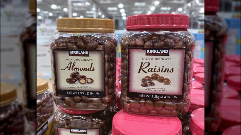 Milk chocolate almonds and raisins from Kirkland