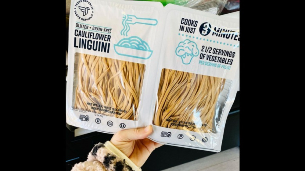 Two bags of Costco cauliflower linguini