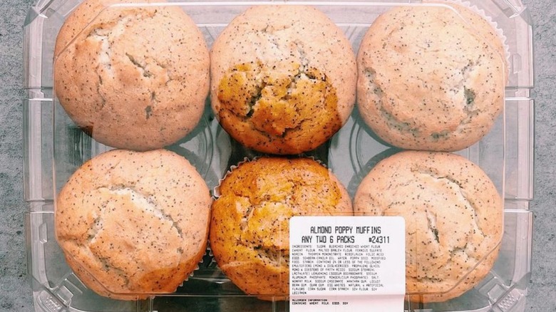 A pack of almond poppyseed muffins from Costco