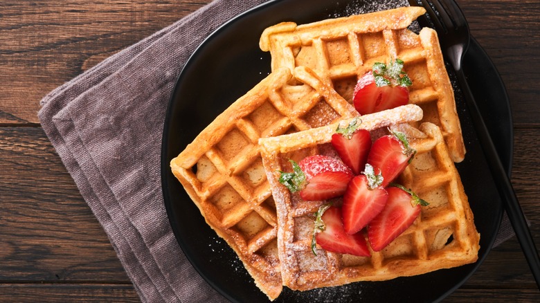 strawberry waffles