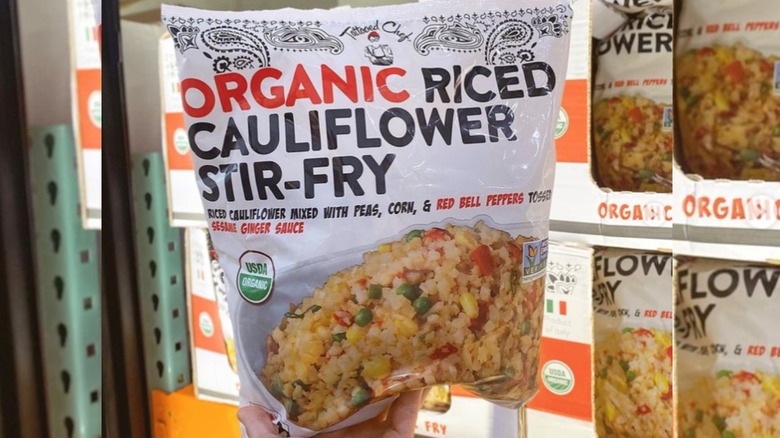 riced cauliflower stir fry at Costco