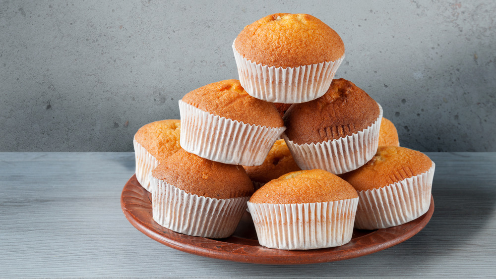 Plate of muffins