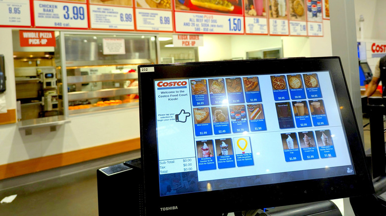 Costco food court kiosk