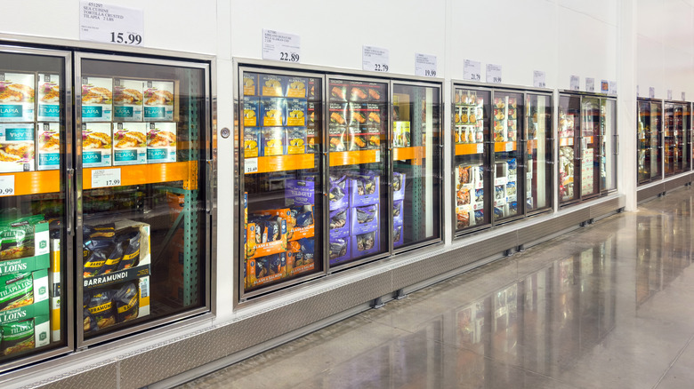 Freezer section of a Costco Wholesale store
