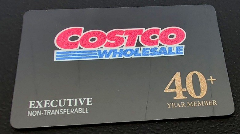 Costco executive membership card with 40+ year member mark.